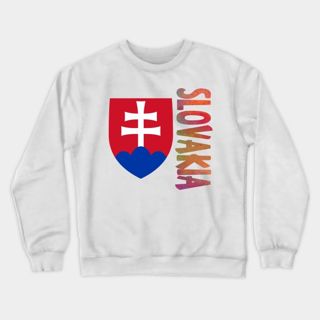 Slovakia Coat of Arms Design Crewneck Sweatshirt by Naves